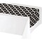 Party Central Geometric Rectangular Table Runners - 7' - White and Black - Club Pack of 12